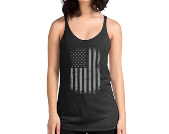 Camiseta sin mangas con la bandera de Estados Unidos para mujer, día de la independencia, 4 de julio