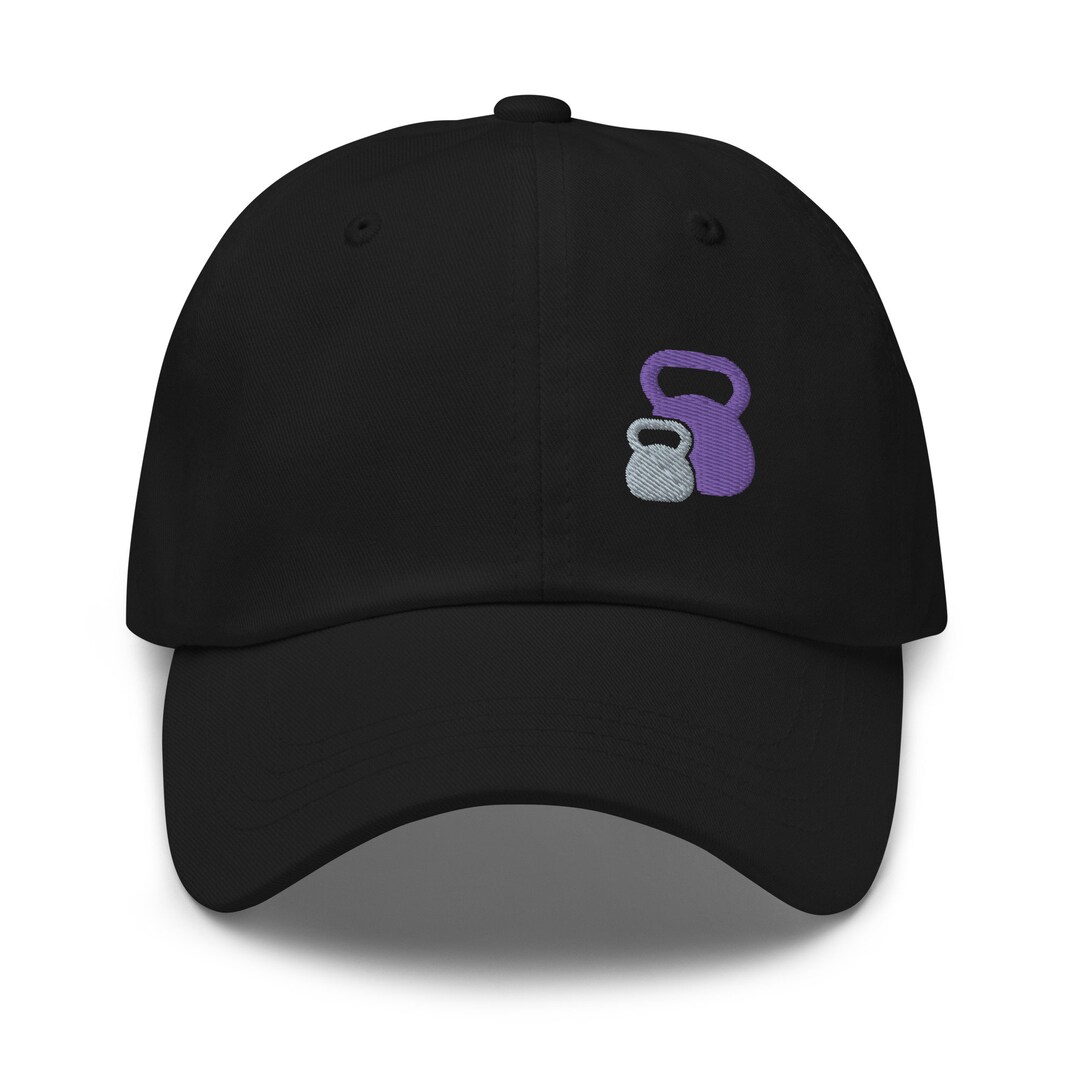 Kettlebell Bestickte Baseballmütze Baumwolle Gym Hut Verstellbarer