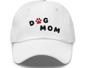 Honkbalpet hond moeder verstelbare poot hart geborduurde hoed cadeau voor hondenmoeder