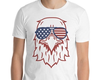USA Eagle Shirt American Flag T-Shirt 4th of July Patriotic Tee Independence Day Shirt for Men