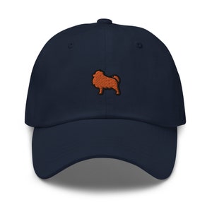Pomeranian Dog Embroidered Baseball Cap Cotton Adjustable Dad Hat