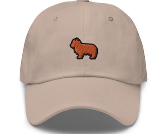 Yorkshire Terrier Dog Embroidered Baseball Cap Cotton Adjustable Dad Hat