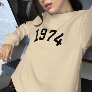 1974 Sweatshirt, 50th Anniversary, 50th Birthday Gift, Gift 1974, 50th Birthday Sweatshirt, Unisex Sweatshirt