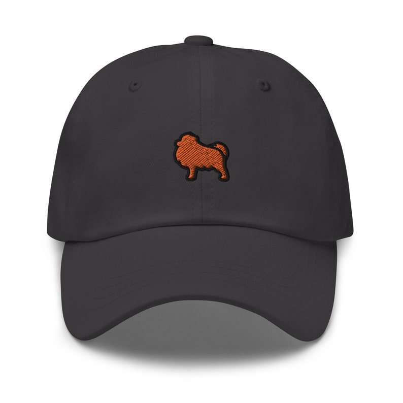 Pomeranian Dog Embroidered Baseball Cap Cotton Adjustable Dad Hat