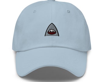 Shark Jaw Embroidered Baseball Cap Cotton Adjustable Shark Dad Hat Multiple Colors