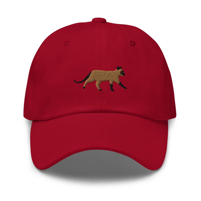 Siamese Cat Walk Embroidered Baseball Cap Cat Mom Hat Cotton Adjustable Dad Hat