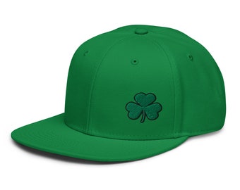 Irish Lucky Hat Shamrock St. Patrick's Day Hat Clover Embroidered Snapback Hat Saint Patricks Day Cap