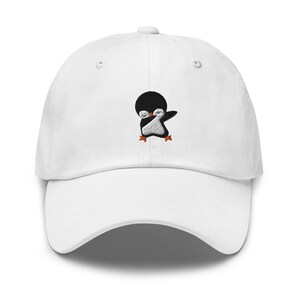 Penguin Dab Dance Embroidered Baseball Cap Cotton Adjustable Dad Hat