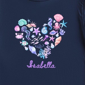 Trendy Nautical Beach Shirt Toddler Girl Personalized Summer Vacation Seashell T-Shirt Coastal Vibes, Family Beach Vacay Shirt for Girls