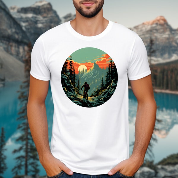 Retro Mountain Biking T-Shirt Design - T1