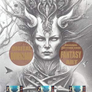 Adult Coloring Page/Fantasy Art/Elven Warrior/Digital Coloring Page/Downloadable Grayscale Illustration/World of Warcraft/Lord of the Rings