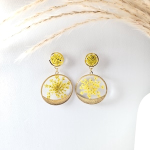 Pressed Flower Dangle Drop Earrings, Dried Flower Earrings, Handmade Gifts for Her, Unique Gifts for Women, Christmas Gifts, Birthday Gifts