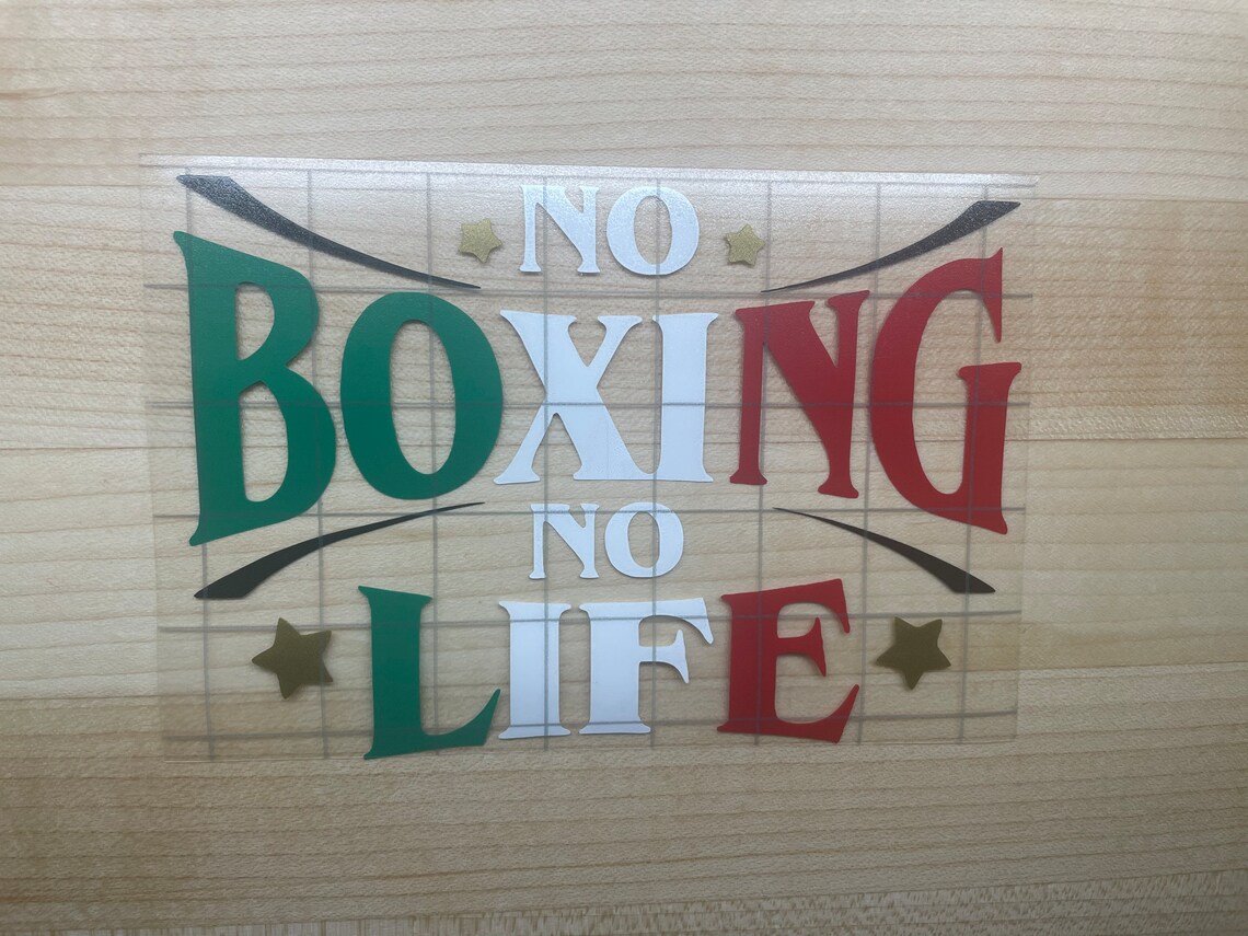 No Boxing No Life/mexican Flag/custom Vinyl Sticker - Etsy