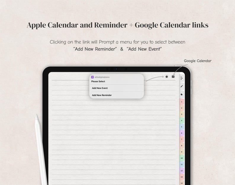 Digital Notebook Bundle - 6, 7, 12, 14, 16, 18, 24 Tabs, Goodnotes Notability Templates, Hyperlinked notebook for iPad and Android tablets. image 8