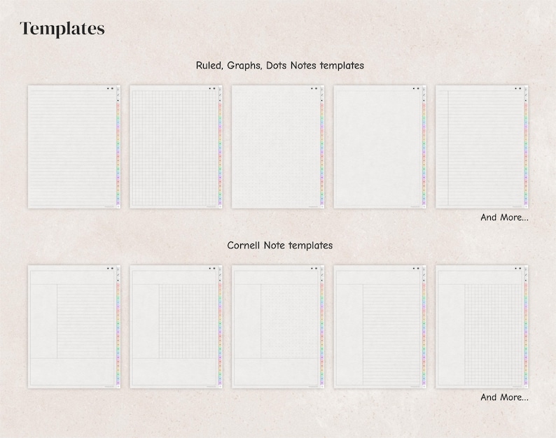 Digital Notebook Bundle - 6, 7, 12, 14, 16, 18, 24 Tabs, Goodnotes Notability Templates, Hyperlinked notebook for iPad and Android tablets. image 6