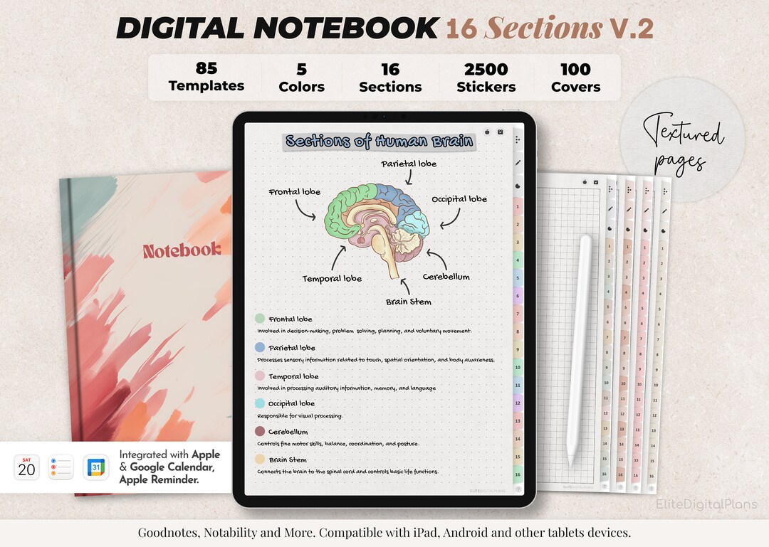 Digital Notebook, Digital Notes, Student Notebook, Journal, Notability ...