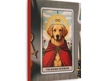 Mascotas del Tarot - Envoltura de la galería Golden Retriever