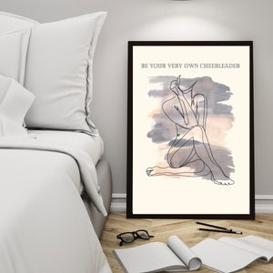 Modern Art, Inspirational quotes, feminine line art,  digital prints, home Decor, Printable wall art, wall art decor, Digital download.