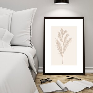 Minimalist Modern Bedroom Living Room Wall Decor, Printable Wall Art, Pampas wall art, boho home decor, botanical print, digital download.