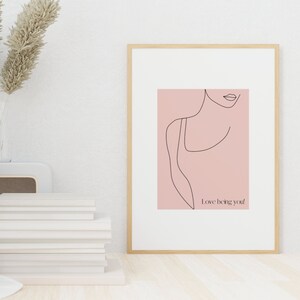Woman line art print, Woman figure art, Continuous line art, Woman line drawing, Minimal line art, Digital download, Bedroom line art