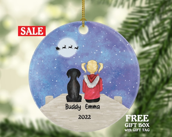 Girl With Dog Cat Pet Personalized Christmas Ornament Custom Daughter Lover Owner Gift Fur Holiday Rescue Breeds Etsy Canada