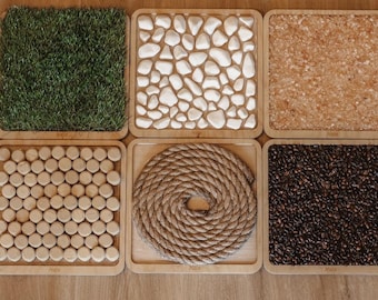 Wooden Sensory Path for Kids – Montessori Balance Path, Natural Barefoot Sensory Mats Set