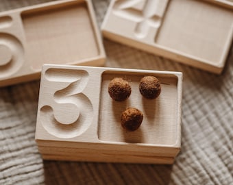 Sensory boards for learning counting and numbers, Montessori boards