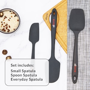 The 3 Piece Silicone Spatula Set - Grey