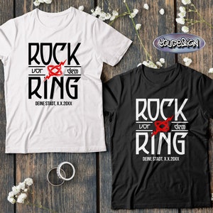 T-shirt JGA Bachelor Party T-shirt Rock before the Ring individuellement