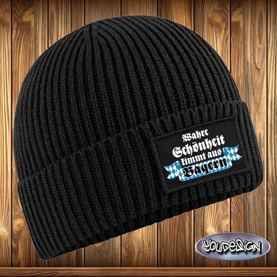 Dahoam is a Gfui Beanie Hat Munich Patch Bavaria Winter Weather