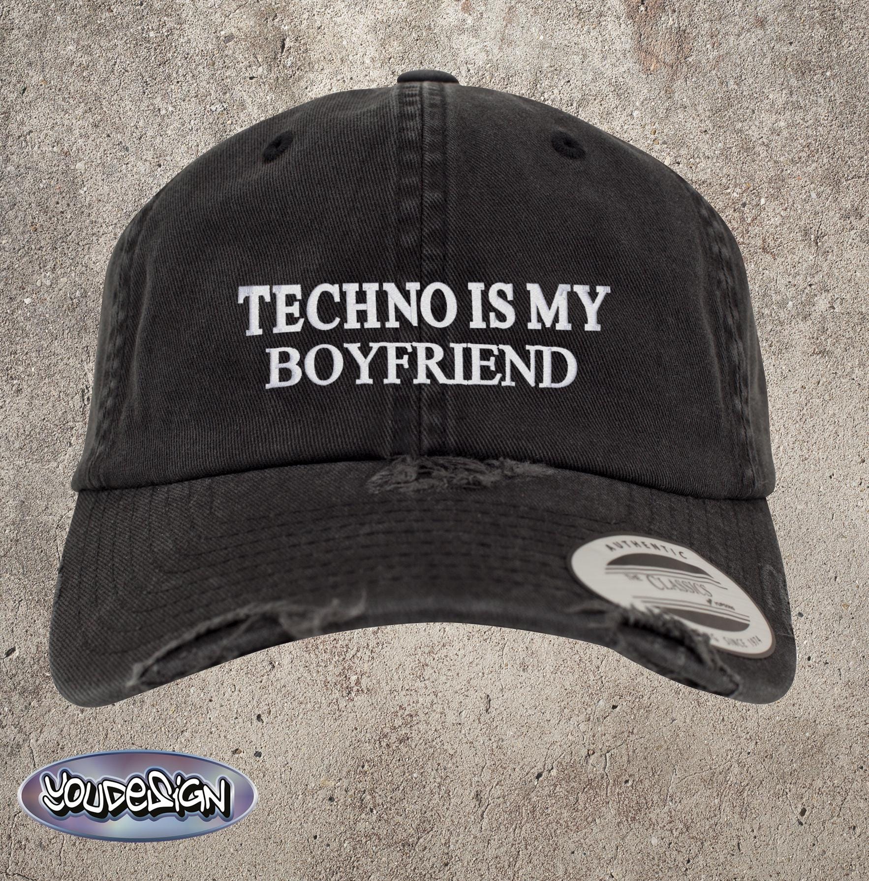 TECHNO IS MY BOYFRIEND hat (Charcoal)