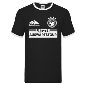 JGA Shirt Junggesellenabschied T-Shirt Bräutigam Trikot Fußball Bräutigam Schwarz