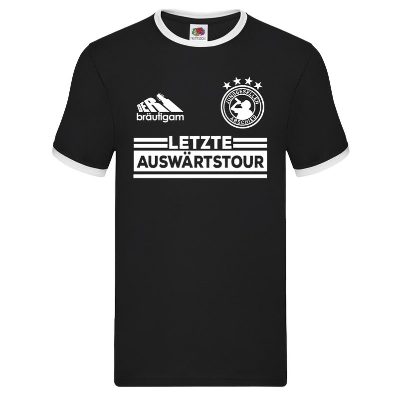 JGA Shirt Junggesellenabschied T-Shirt Bräutigam Trikot Fußball Bräutigam Schwarz