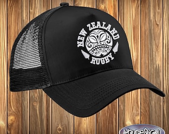 New Zealand Rugby Trucker Snapback Cap World Cup Hat Sport New Zealand Gift Embroidered