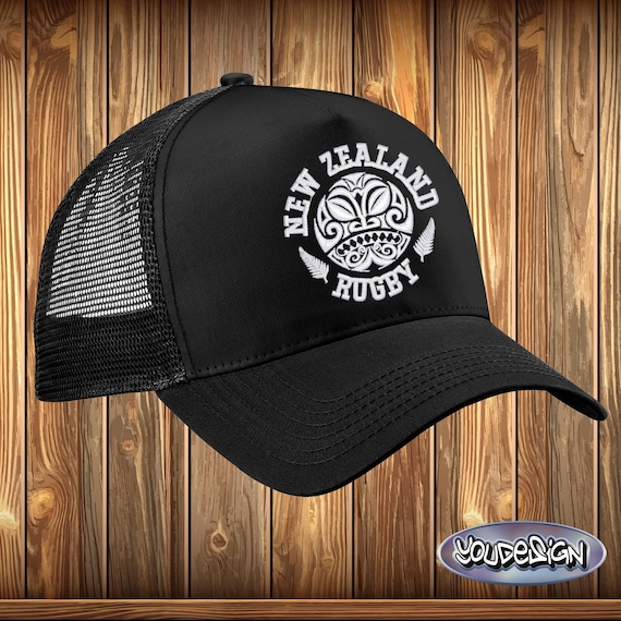 New Zealand Rugby Trucker Snapback Cap Kappe WM Hat Sport Neuseeland Geschenk bestickt