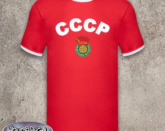 CCCP Soviet Union Shirt Jersey Russia USSR T-Shirt Gift S-3XL