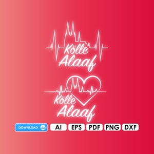 Kölle Alaaf PNG, Plotterdatei Köln Karneval Cricut Vinyl DIY digital download PDF Illustrator Datei Fasching
