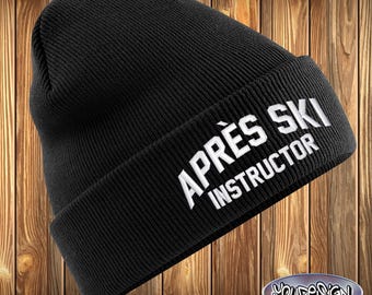 Après Ski Instructor Beanie Ski Hat Brodé Ski Winter Hat