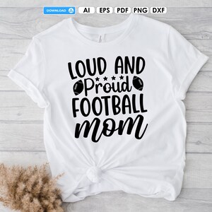 Football Mom デジタル ファイル Ai EPS PDF Cricut DIY デジタル ダウンロード PNG Dxf プロッター ファイル ビニール
