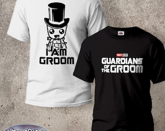 JGA Shirt Bachelor Party T-Shirt I am Groom Guardians of the Groom
