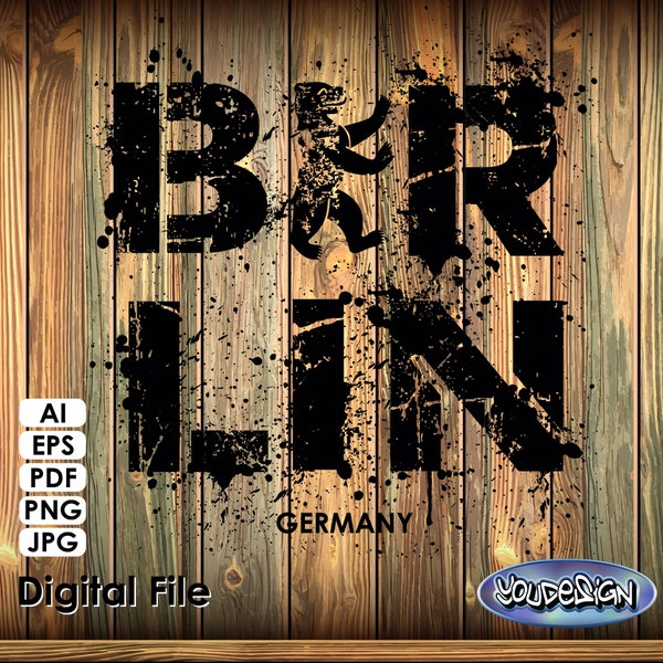 Berlin Germany Digital File Ai EPS PDF Svg Jpg DIY Digital Download