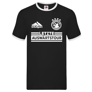 JGA Shirt Junggesellenabschied T-Shirt Bräutigam Trikot Fußball Team Schwarz