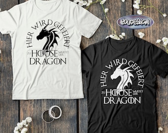 JGA Shirt Männer Junggesellenabschied Party T-Shirt Bachelor Groom House Dragon GOT Thrones