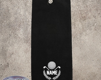 Serviette de golf brodée individuellement, cadeau d'anniversaire de golfeur, serviette de golf en microfibre de Noël
