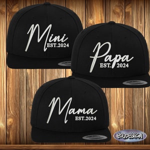 Mom Dad Mini Snapback Father Mother Son Daughter Cap Family Gift Individual Name Year