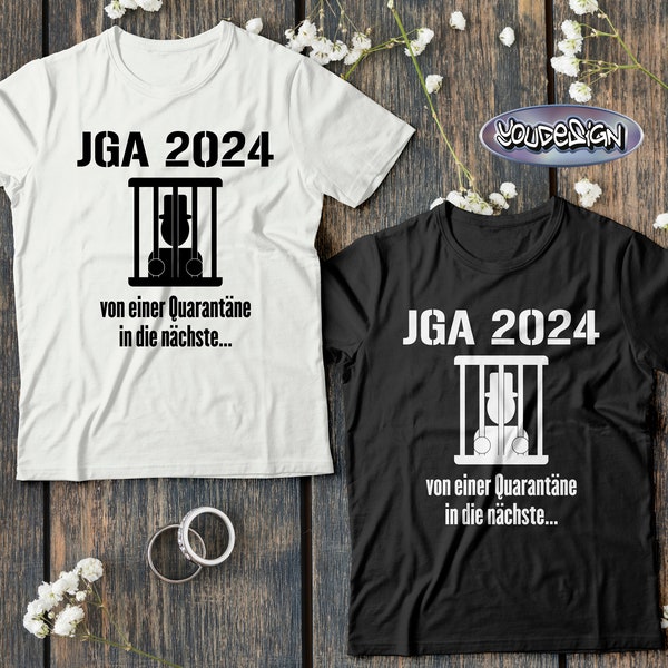 JGA Shirt Bachelor Party T-Shirt Quarantine 2024 Celebrations Party Wedding Groom