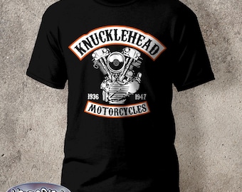 Knucklehead Shirt Legends never die T-Shirt Motorcycle Motorbike Biker Engine Cylinder