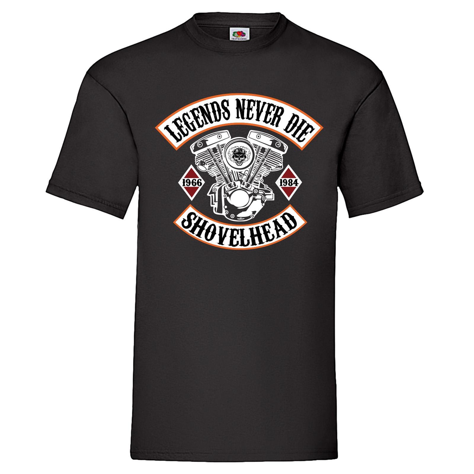 Shovelhead Shirt Legends Never Die T-shirt Motorcycle Motorbike