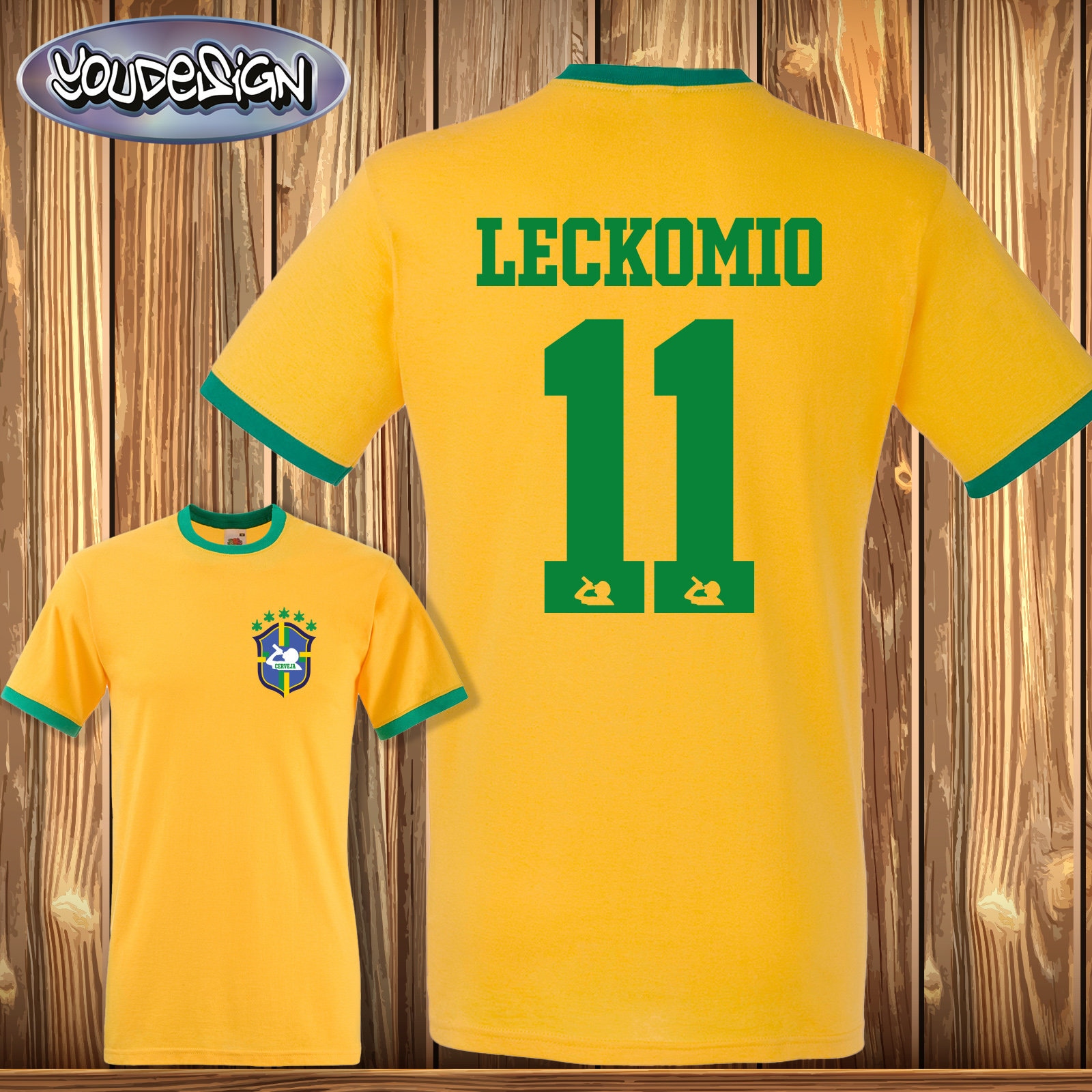 Brazil Fun Jersey Party Shirt Mallorca Fun T-shirt Personalized