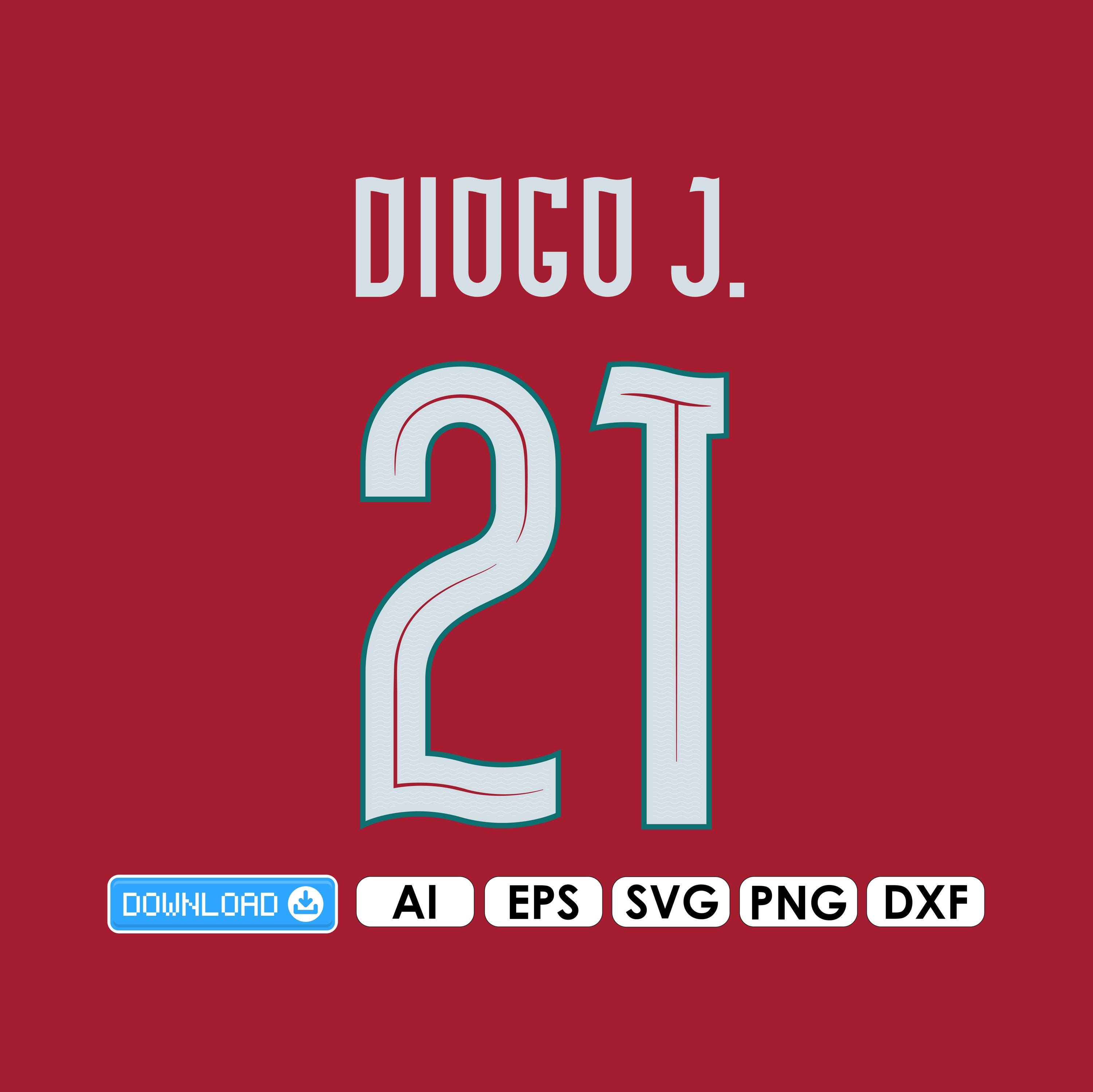 Diogo Jota 21 Jersey 2026 AI, Png, Svg, Dxf Files for Cricut